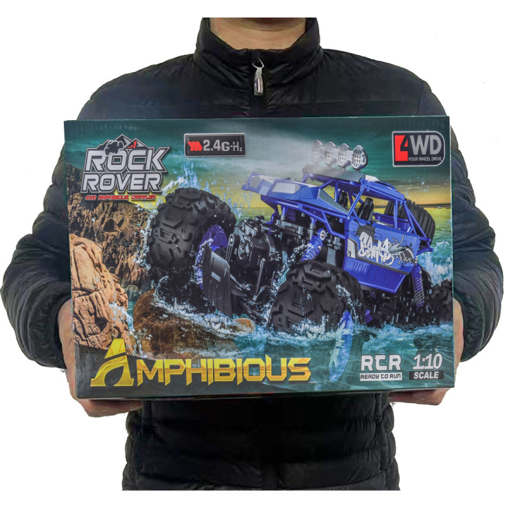 Радиоуправляемый красный краулер амфибия (2 АКБ 7.4В, свет, 1:10) - C1201W-RED-V2