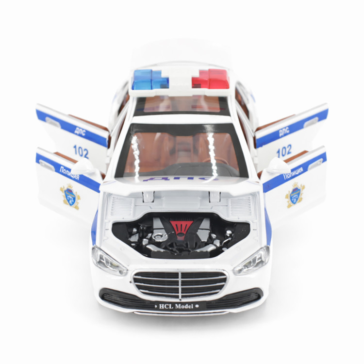 Радиоуправляемая металлическая полицейская машина Mercedes S600 1:22 - HCL-3613-WHITE