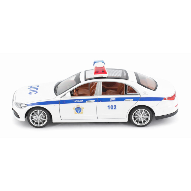 Радиоуправляемая металлическая полицейская машина Mercedes S600 1:22 - HCL-3613-WHITE