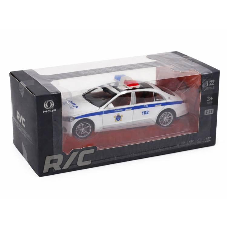 Радиоуправляемая металлическая полицейская машина Mercedes S600 1:22 - HCL-3613-WHITE