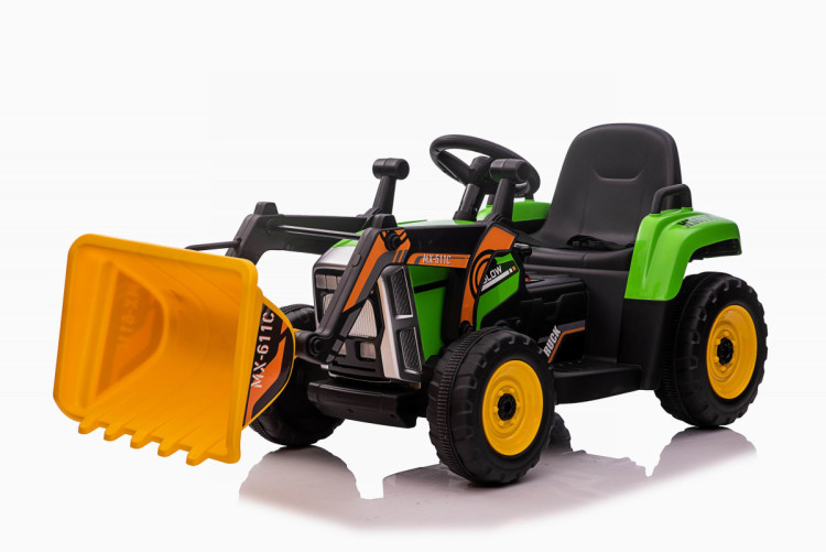 Детский электромобиль XMX трактор с ковшом (зеленый, EVA, пульт, 12V) - XMX611U-GREEN