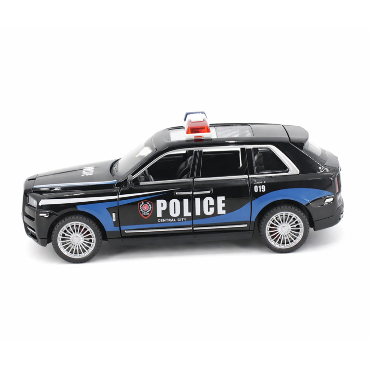 Радиоуправляемая металлическая полицейская машина Rolls-Royce Cullinan 1:22 - HCL-3606-BLACK