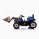Детский электромобиль XMX трактор с ковшом (синий, EVA, пульт, 12V) - XMX611U-BLUE