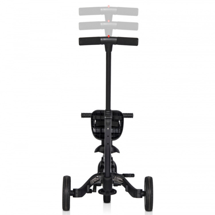 Детский беговел-велосипед 6в1 с родительской ручкой, черный - TR008-BLACK