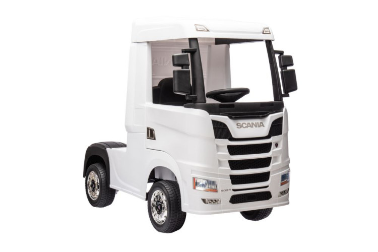 Детский электромобиль фура Scania 500R 4WD 12V - HL698-LUX-WHITE