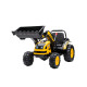 Детский электромобиль трактор с ковшом и пультом управления (желтый, 2WD, EVA) - HL389-LUX-YELLOW
