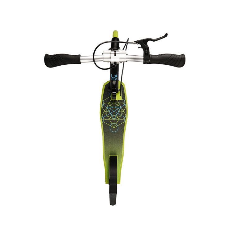 Самокат Двухколесный Складной, с Ручным Тормозом, Зеленый - MSC-LX205A-GR