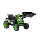 Детский электромобиль трактор с ковшом и пультом управления (зеленый, 2WD, EVA) - HL389-LUX-GREEN