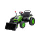Детский электромобиль трактор с ковшом и пультом управления (зеленый, 2WD, EVA) - HL389-LUX-GREEN