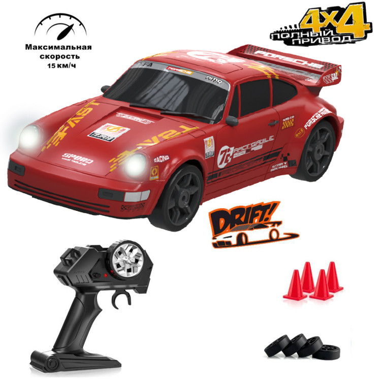 Радиоуправляемая машина для дрифта Porsche 911 GT RS 4WD 1:24 - 757-4WD33D