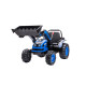 Детский электромобиль трактор с ковшом и пультом управления (синий, 2WD, EVA) - HL389-LUX-BLUE