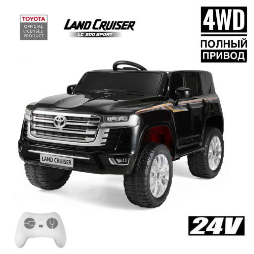 Детский электромобиль Toyota Land Cruiser 24V 4WD - LC-300-BLACK