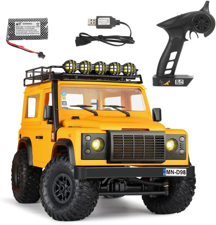 Радиоуправляемый внедорожник Land Rover Defender 4WD 1:12 - MN-98-YELLOW