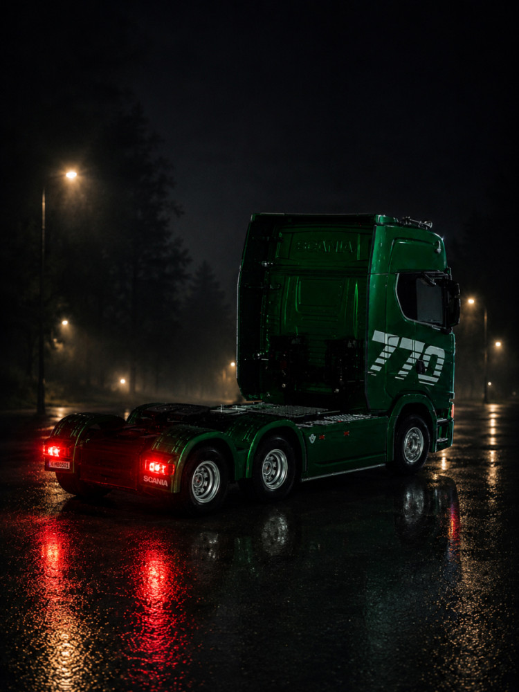 Радиоуправляемый тягач Scania HUINA масштаб 1:18 - HN1501PRO-GREEN