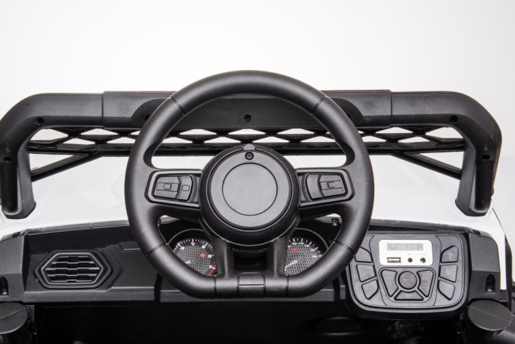 Детский электромобиль багги с прицепом (белый, 12В, 2WD, EVA, пульт) - BDM0929-WHITE-TRAILER