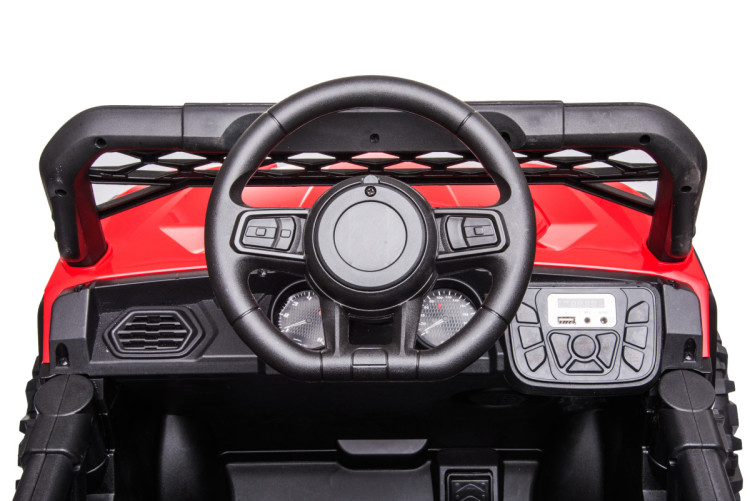 Детский электромобиль багги с прицепом (красный, 12В, 2WD, EVA, пульт) - BDM0929-RED-TRAILER