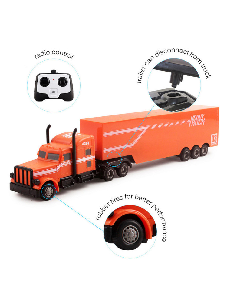 Радиоуправляемый грузовик Тягач с прицепом 1:16 - GM1902A