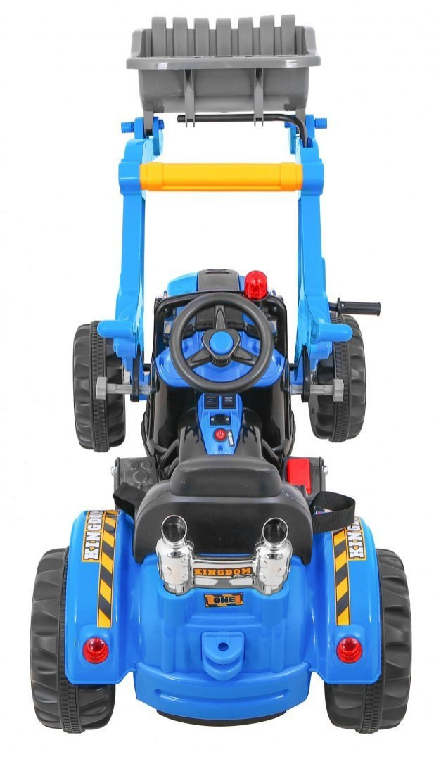 Детский электромобиль трактор на аккумуляторе 12V / синий - JS328A-BLUE