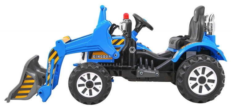 Детский электромобиль трактор на аккумуляторе 12V / синий - JS328A-BLUE