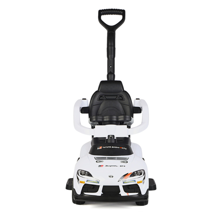 Электромобиль каталка 3in1 Toyota GR SUPRA GT4 (6V, EVA, ручка, пульт) - SMT-519B-WHITE