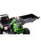 Детский электромобиль трактор с ковшом и прицепом (зеленый, 2WD, EVA) - HL389-LUX-GREEN-TRAILER
