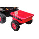 Детский электромобиль трактор с ковшом и прицепом (красный, 2WD, EVA) - HL389-LUX-RED-TRAILER