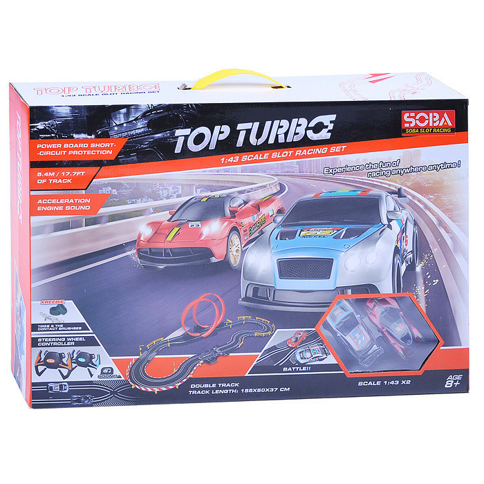 Гоночный автотрек Soba (540 см, 2 машинки на пульте, питание от сети) - SOBA-A47-21