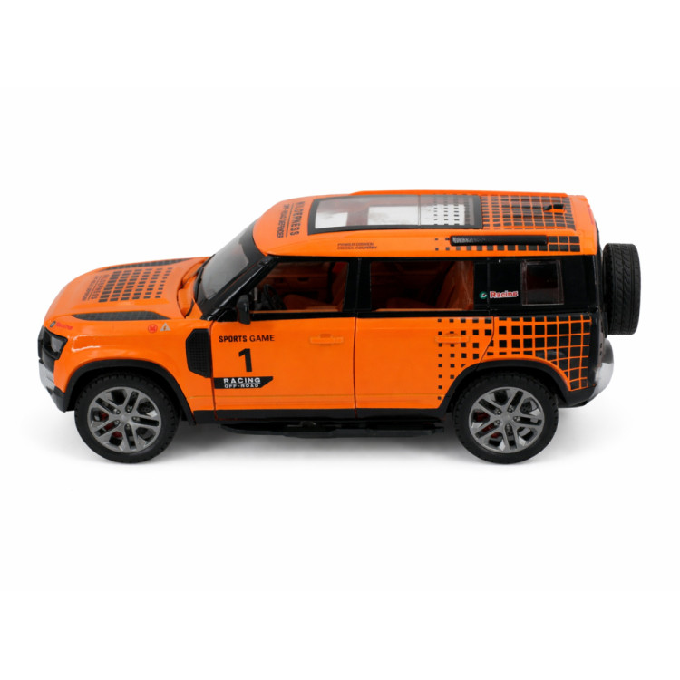 Радиоуправляемая металлическая машина Land Rover Defender 1:22 - HCL-3810-ORANGE