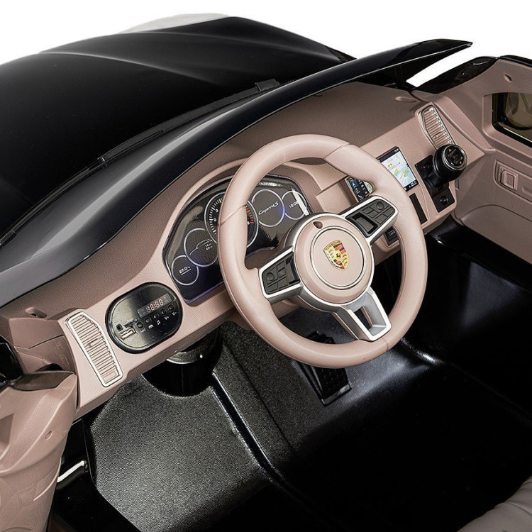 Детский электромобиль PORSCHE CAYENNE S 12V - JJ2128-BLACK-PAINT