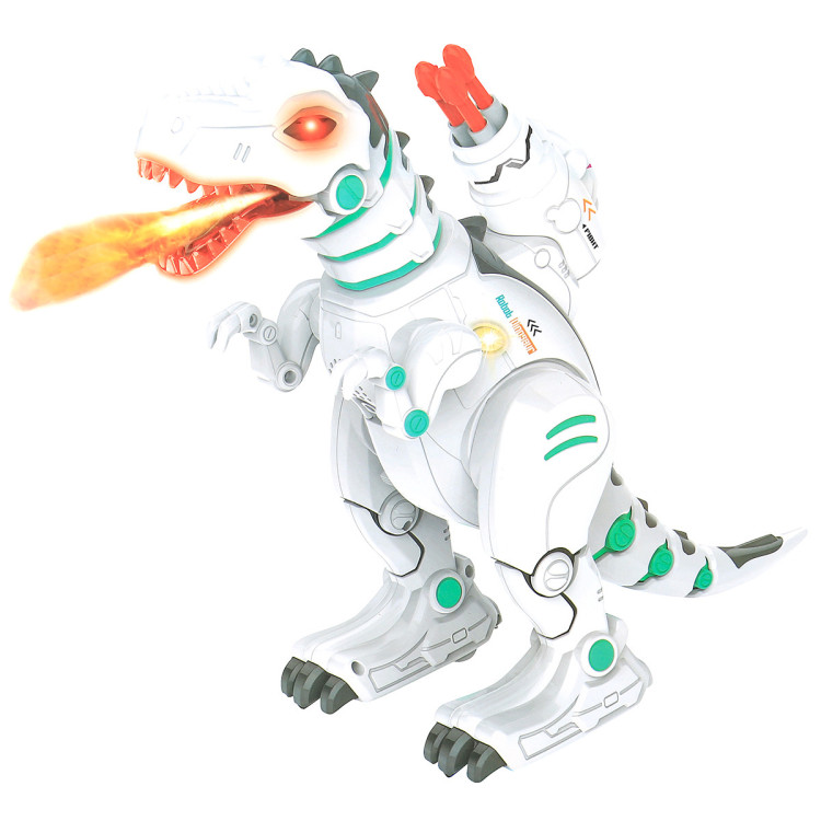 Радиоуправляемый интерактивный динозавр, стреляет ракетами + дышит паром - 88002