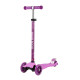 Самокат Трехколесный, со Светящимися Колесами, Розовый - MSC-J082001