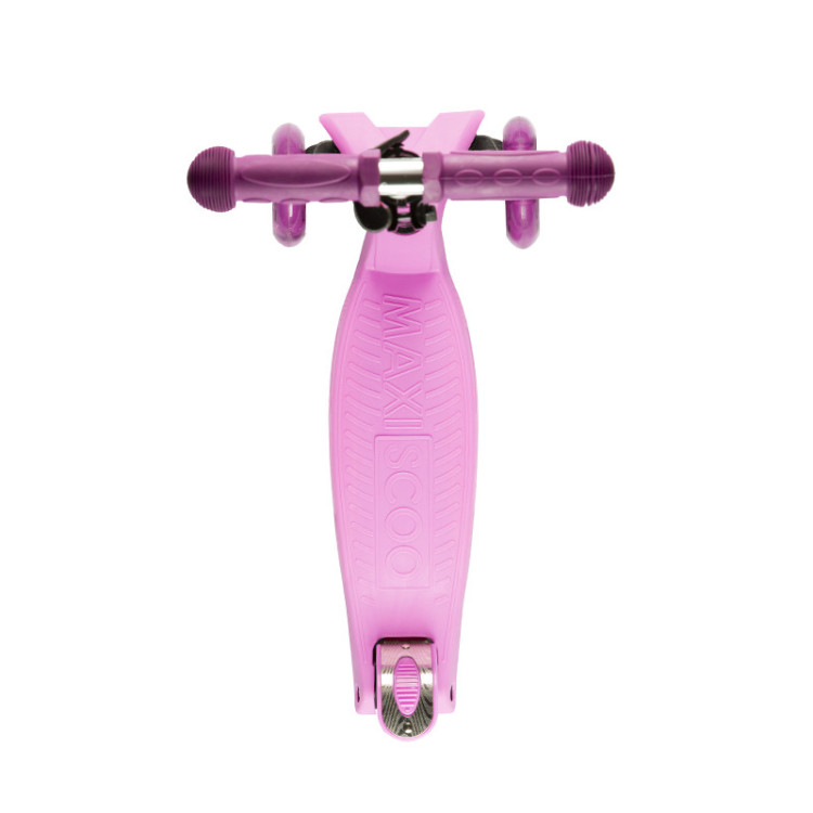 Самокат Трехколесный, со Светящимися Колесами, Розовый - MSC-J082001