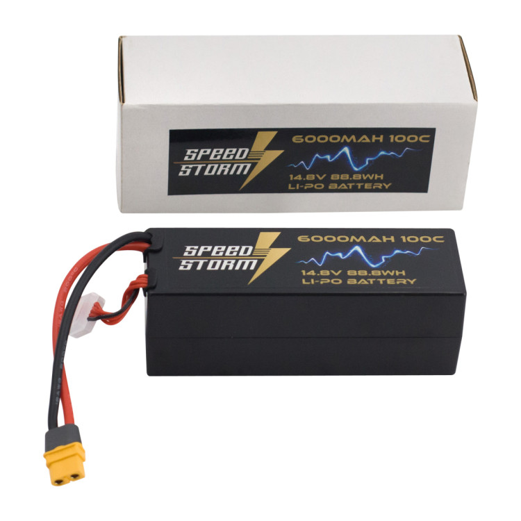 Аккумулятор Speed Storm Li-Po 14.8V 100C 6000 mAh Hard Case разъем XT60 - SS-4S6000-100-XT60
