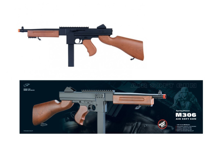 Автомат-пулемет Томпсона с пружинным механизмом (70 см, пневматика) - M306F