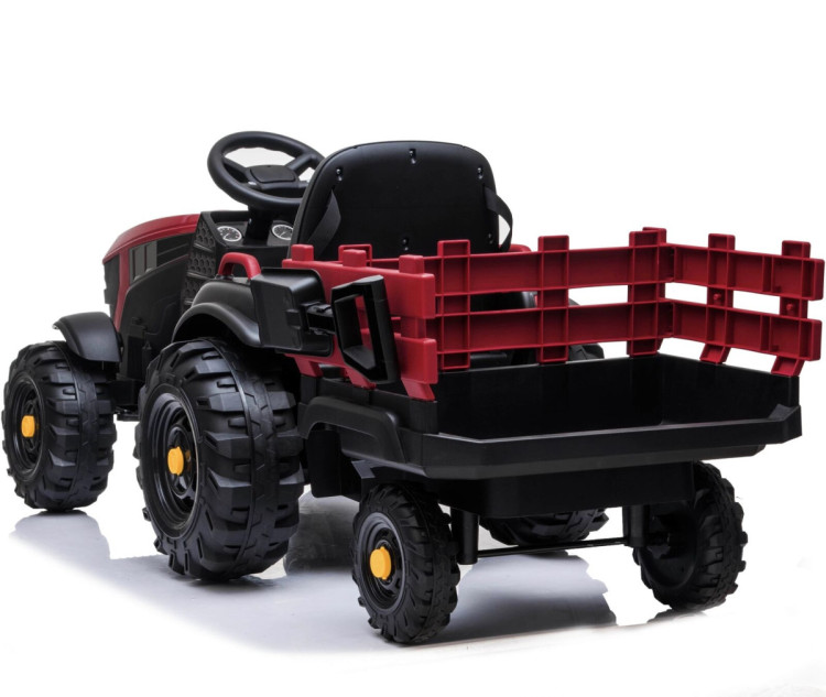 Детский электромобиль Bettyma трактор с прицепом 2WD 12V - BDM0925-RED