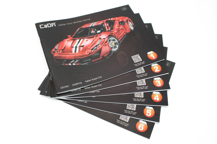 Конструктор CADA Ferrari 488, 3187 деталей - C61043W