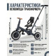 Детский беговел-велосипед 4в1 с родительской ручкой, темно-серый - TR007-DARK-GREY