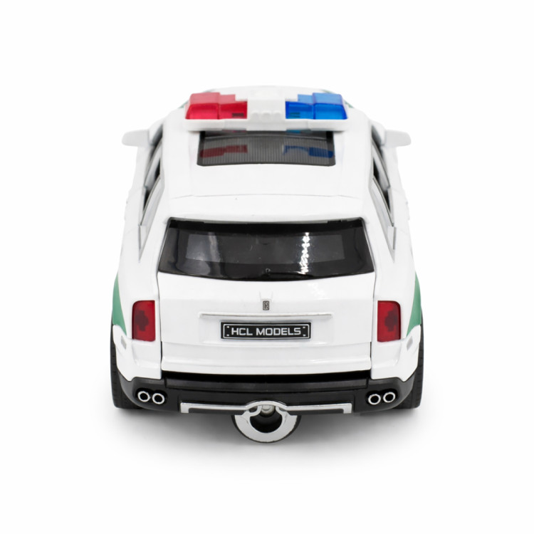 Радиоуправляемая металлическая полицейская машина Rolls-Royce Cullinan 1:22 - HCL-3606-WHITE