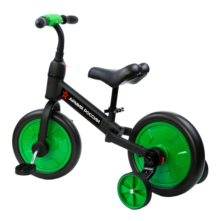 Детский беговел/велосипед ''Тактический'' (зеленый) - АР-03002