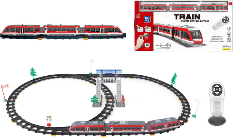 Железная дорога с пультом управления (длина полотна 351 см, свет, звук) - 2811Y