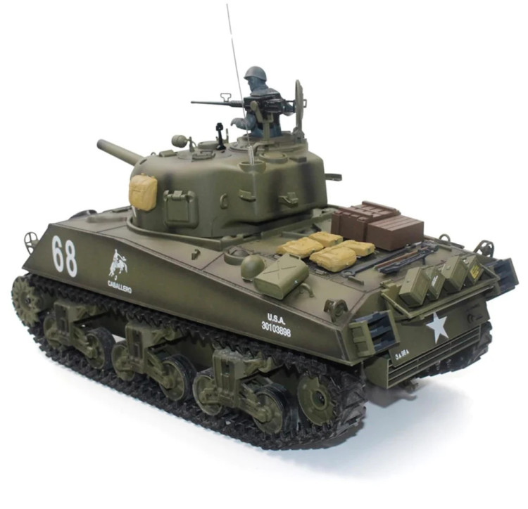 Радиоуправляемый танк Heng Long M4A3 Sherman V7.0 масштаб 1:16 RTR 2.4GHz - 3898-1 V7.0