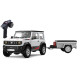 Радиоуправляемый внедрожник Suzuki Jimny PRO с прицепом (свет, выхлоп, Li-Po 5C) - HG4-53PRO-54-W