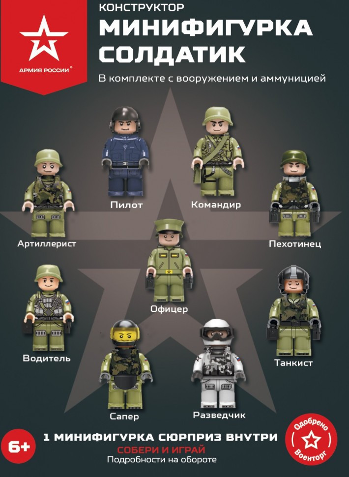 Конструктор Армия России ''Минифигурка Российская Армия'' - АР-01013