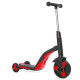 Детский самокат-беговел с музыкой 3в1 (самокат, беговел, велосипед) - FL-868 черно-красный