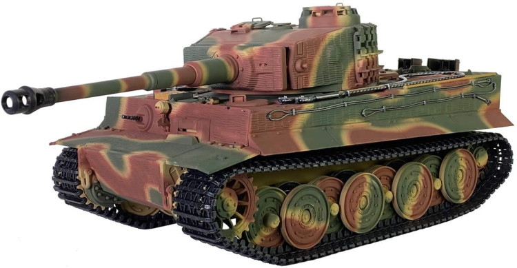 Радиоуправляемый танк Taigen Tiger 1 Германия 1:16 (лесной камуфляж, звук, дым V3) - AS3818-D-CAMO