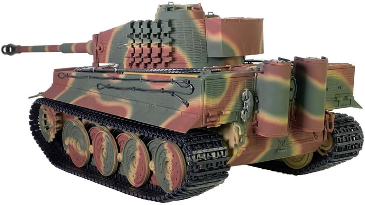 Радиоуправляемый танк Taigen Tiger 1 Германия 1:16 (лесной камуфляж, звук, дым V3) - AS3818-D-CAMO