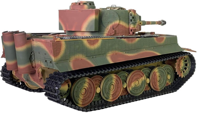 Радиоуправляемый танк Taigen Tiger 1 Германия 1:16 (лесной камуфляж, звук, дым V3) - AS3818-D-CAMO