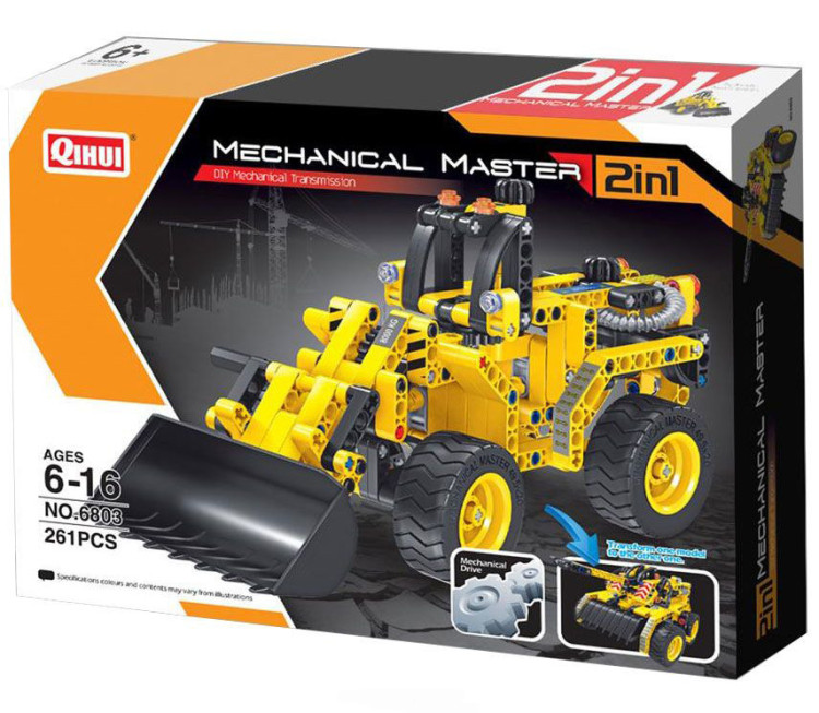 Конструктор 2 в 1 (бульдозер и танк) QiHui Technics 261 деталь - QH6803
