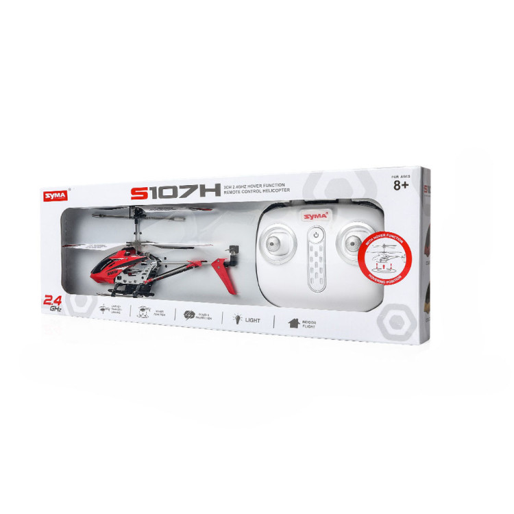 Радиоуправляемый вертолет Syma S107H RED 2.4G с функцией зависания - S107H