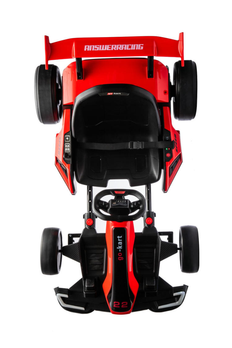 Детский электромобиль дрифт картинг (красный, 12 км/ч, 24V) - AHL007-RED